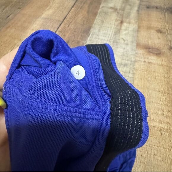 Lululemon surplice Deep V Athletic Tank Blue With Blue Logo Design size 4 - Picture 6 of 10